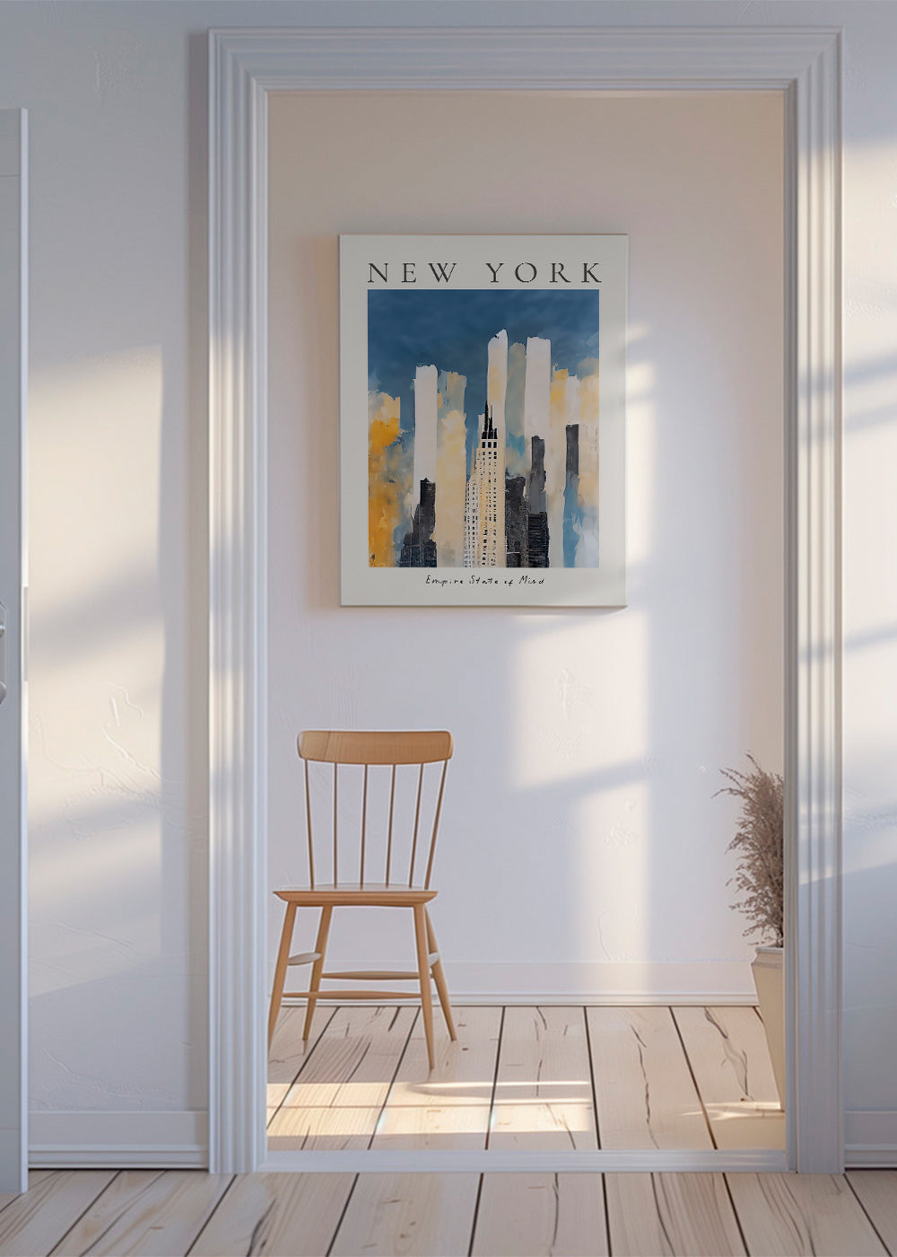 Rejseplakat New York skyline malerisk stil