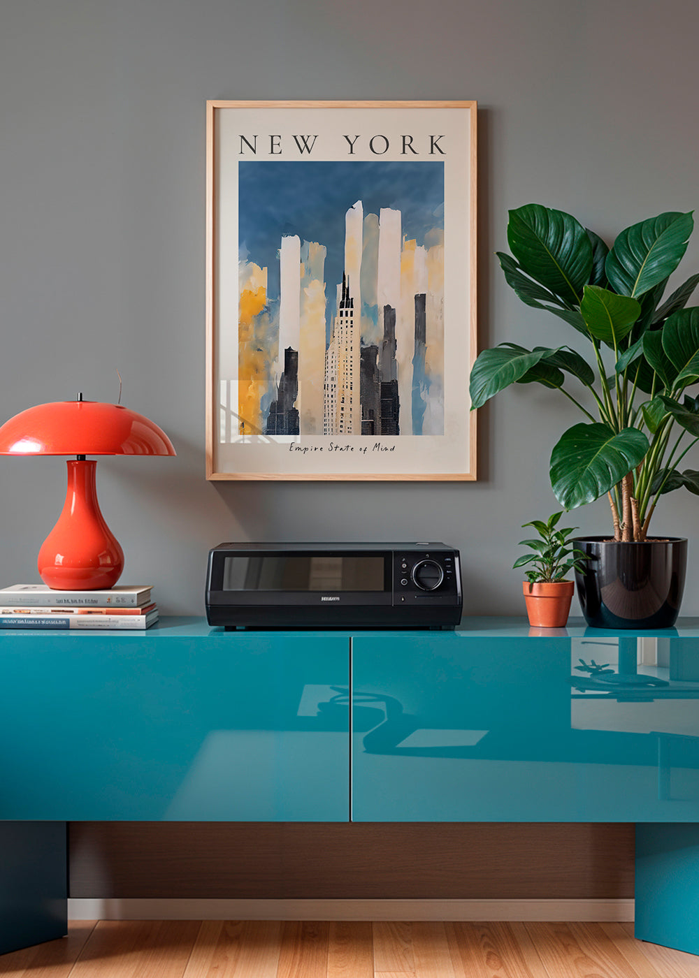 Rejseplakat New York skyline malerisk stil