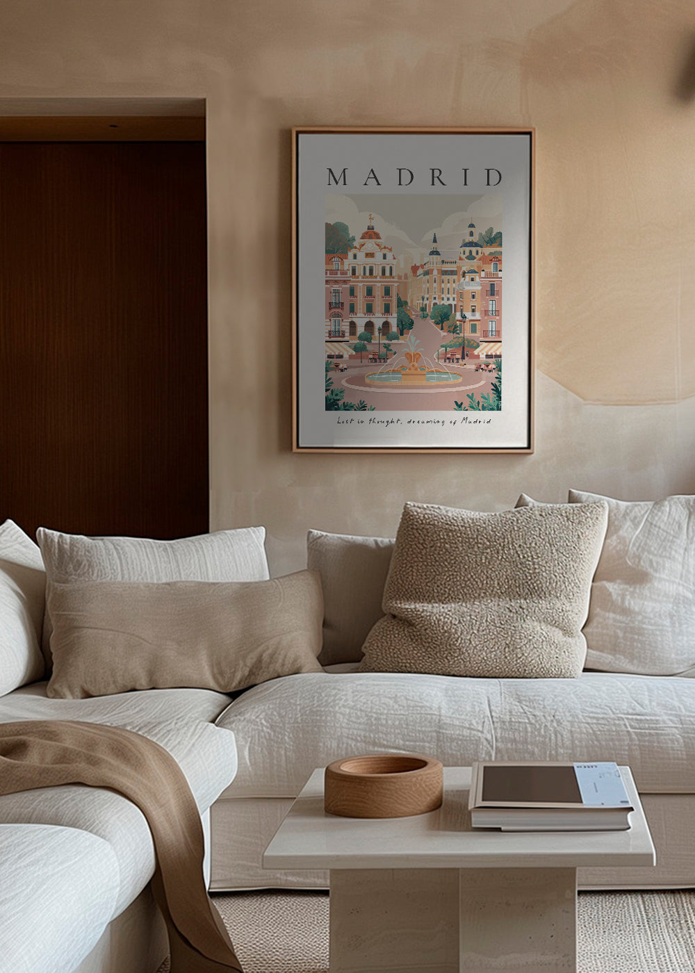 Byplakat Madrid med springvand