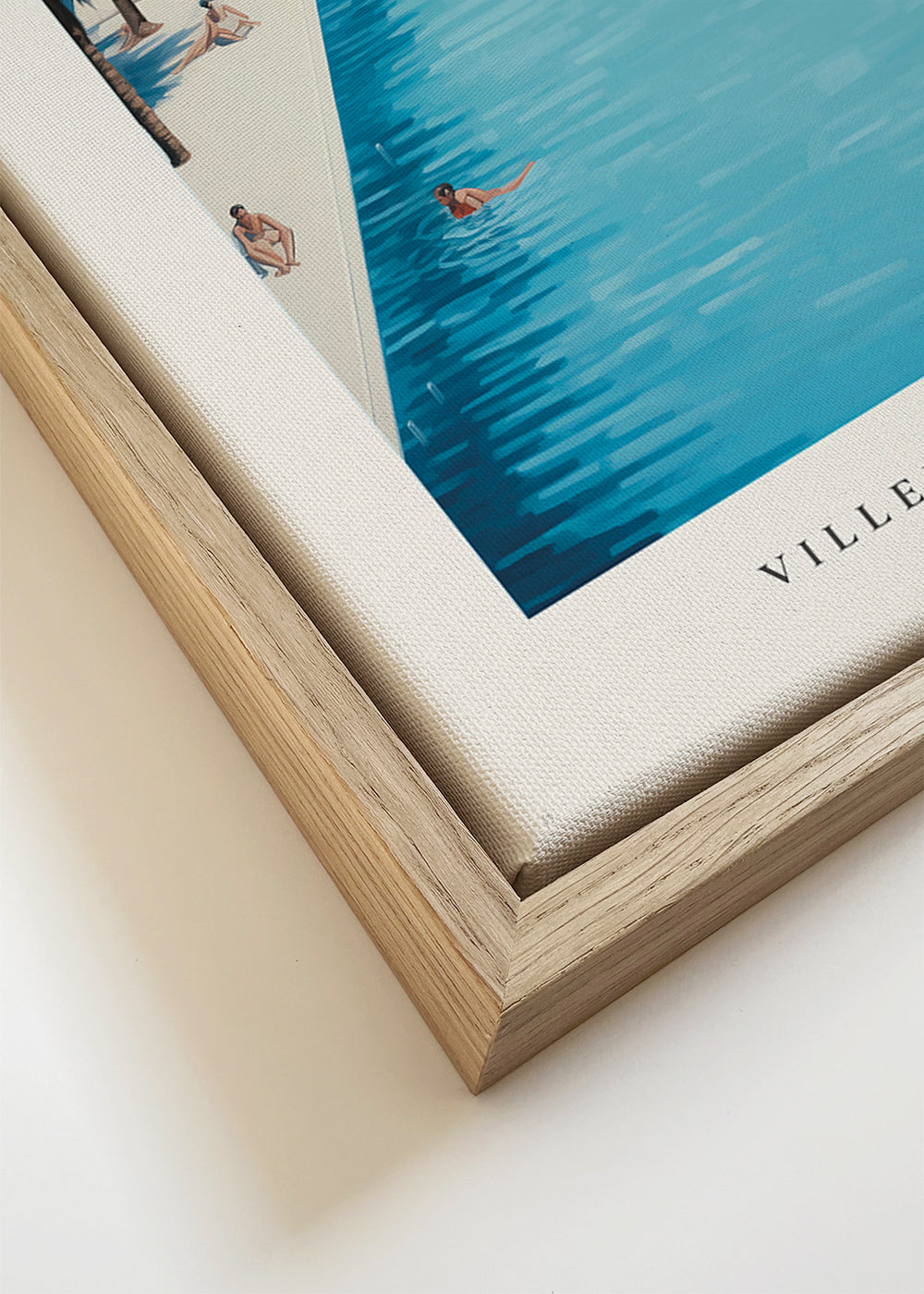 Rejseplakat Den Franske Riviera pool og palmer