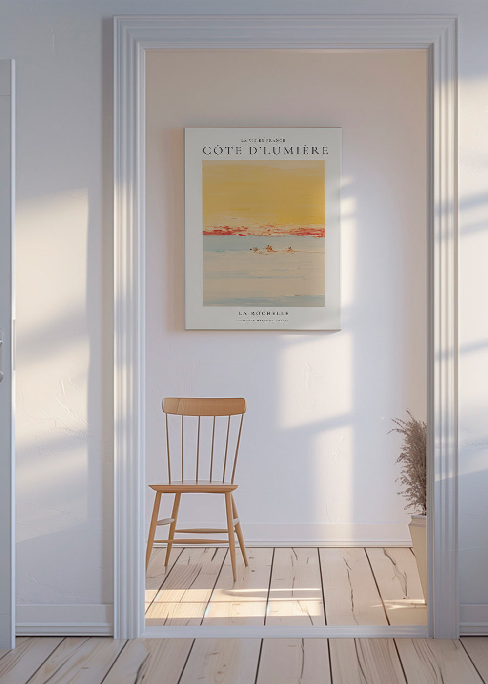Køkkenkunst: Côte d'Lumière kystplakat
