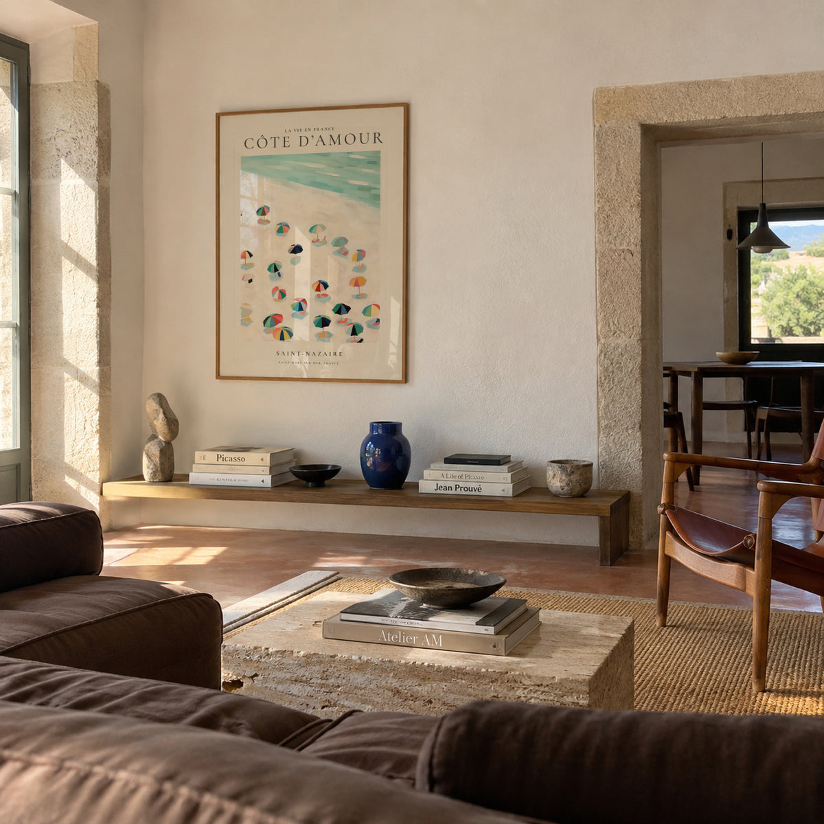 La vie en France, Côte d’Amour - Framed poster in an interior