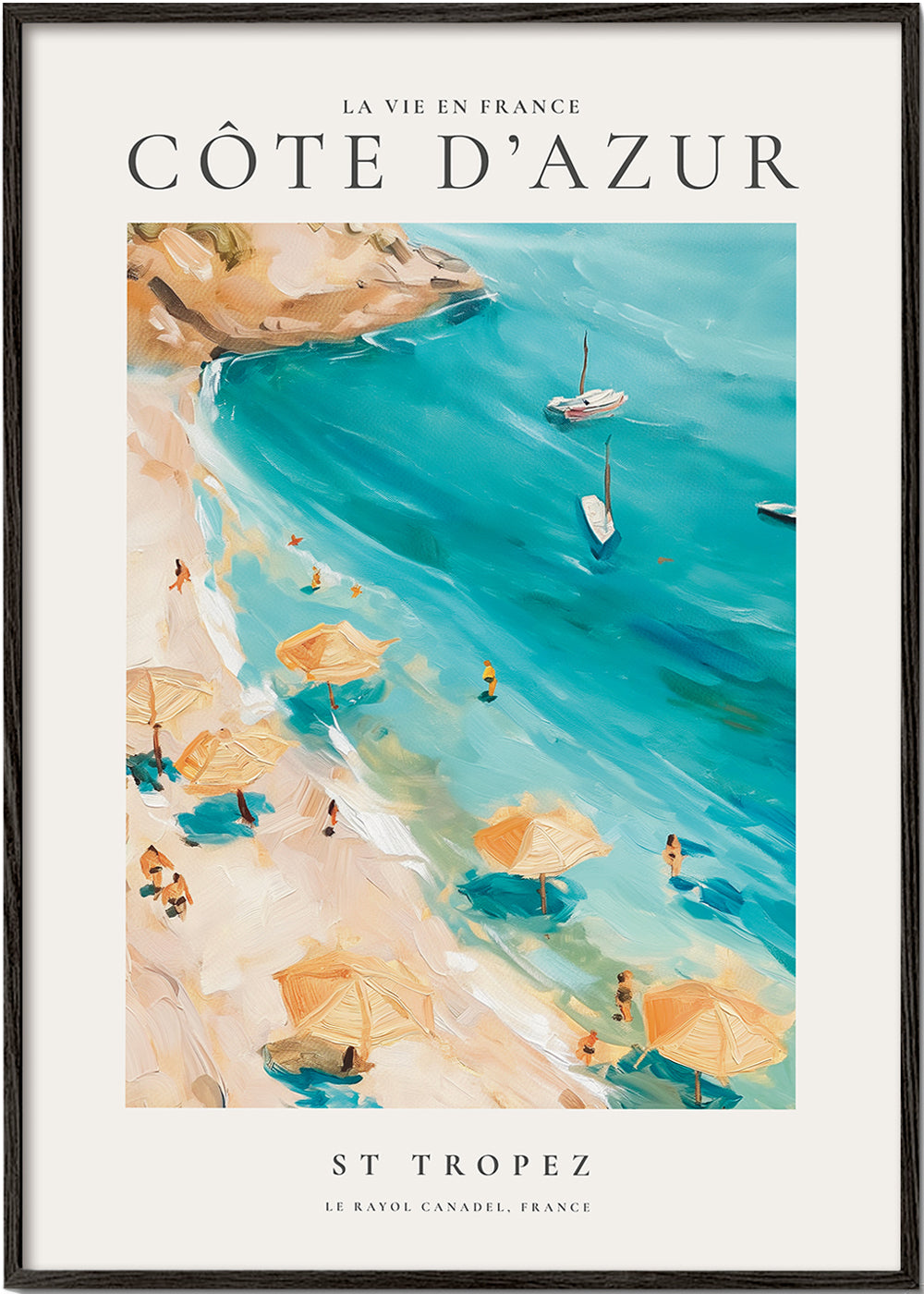 Rejseplakat Strand St Tropez