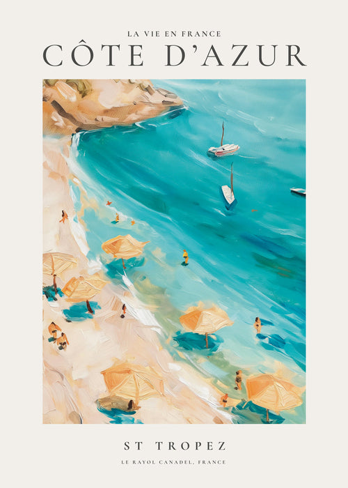 Rejseplakat Strand St Tropez