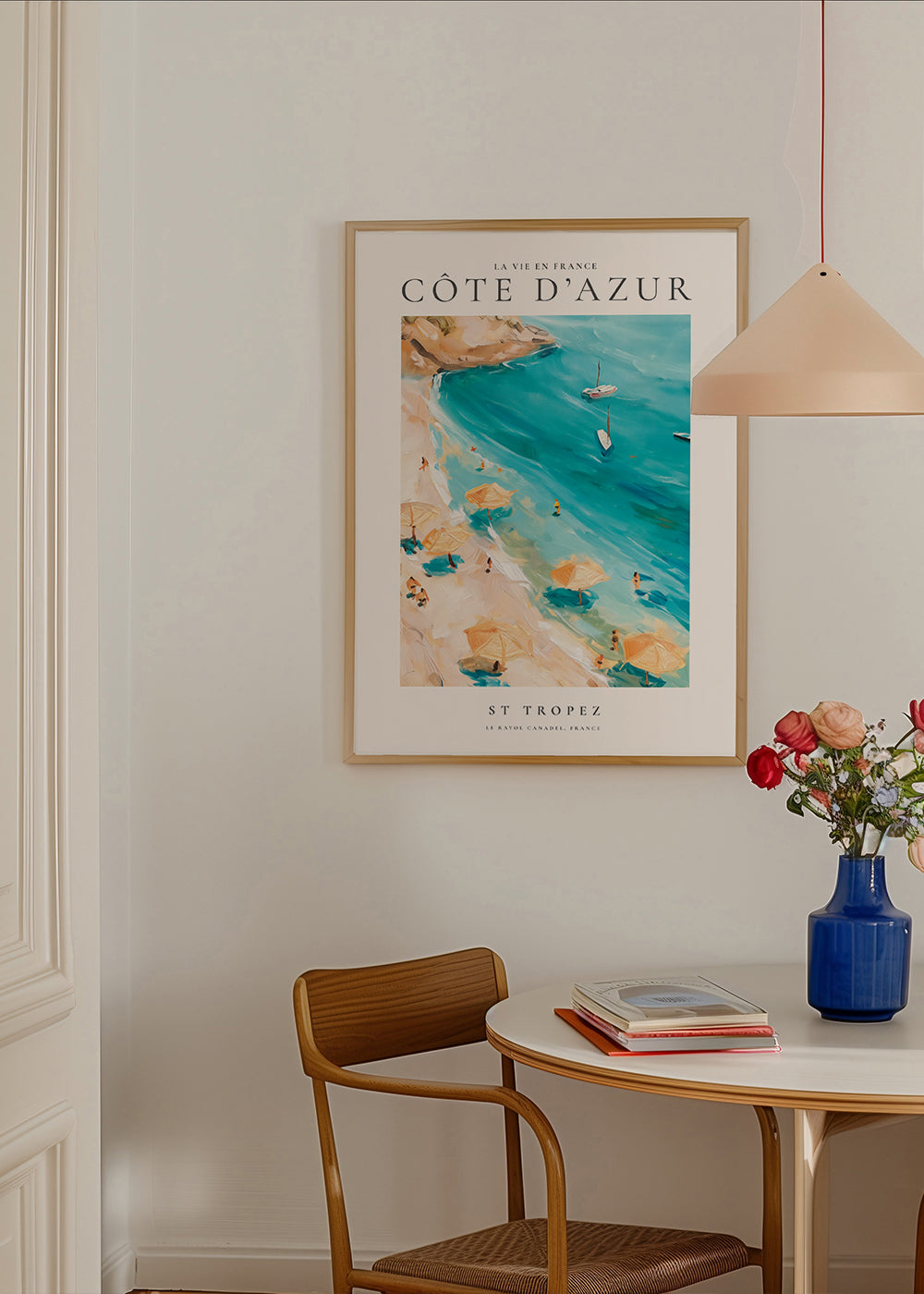 Rejseplakat Strand St Tropez