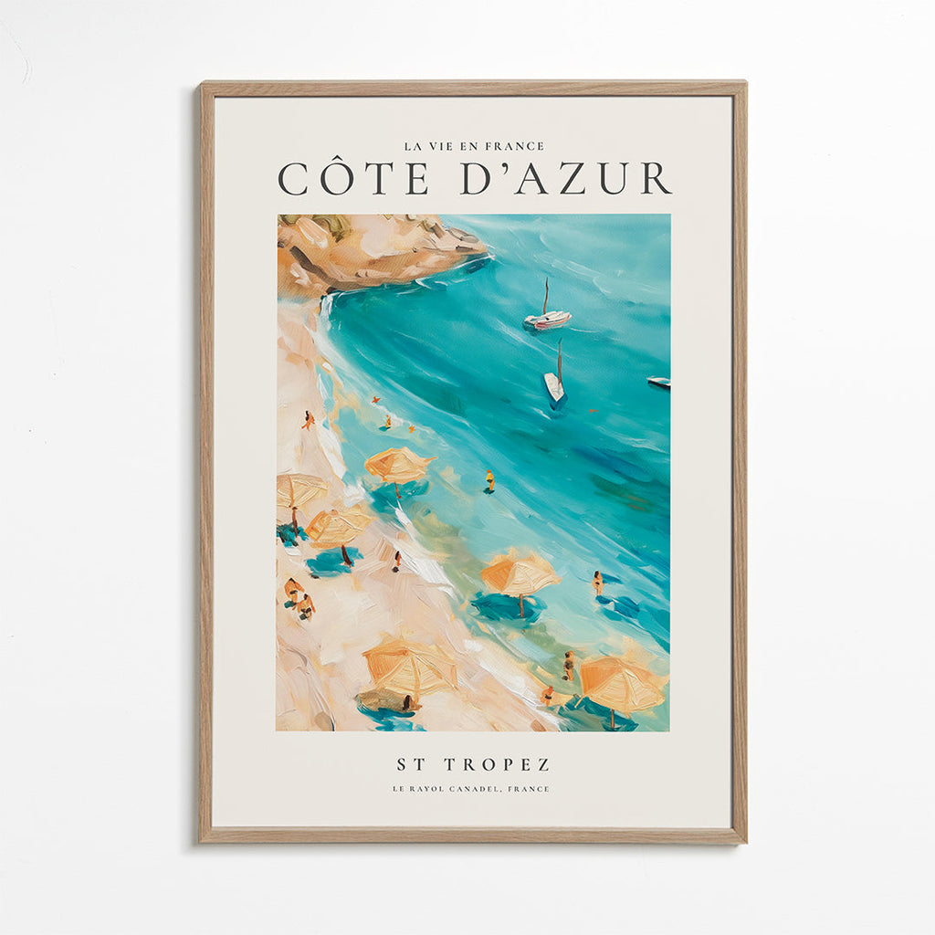 Rejseplakat Strand St Tropez