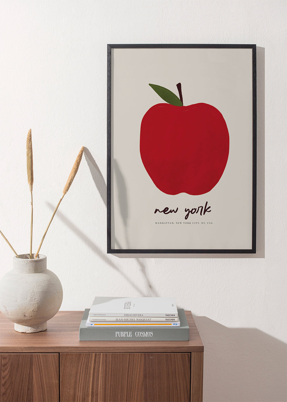 By-plakat med rød æble New York