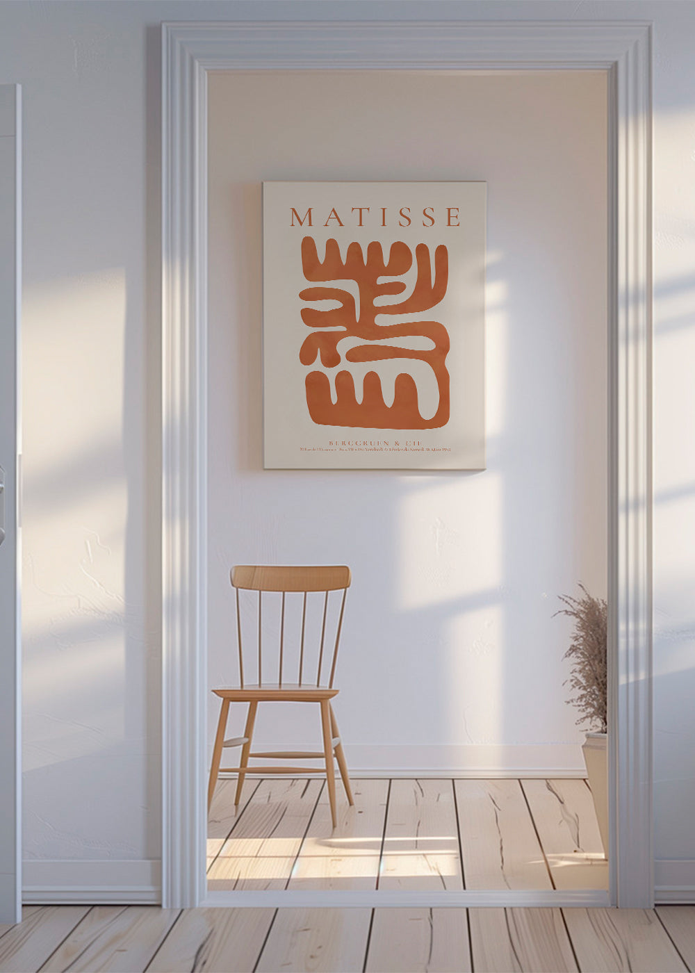 Abstrakt kunst med organiske terrakottaformer