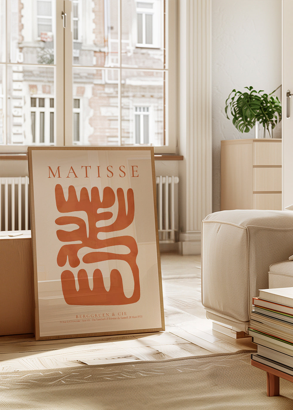Abstrakt kunst med organiske terrakottaformer