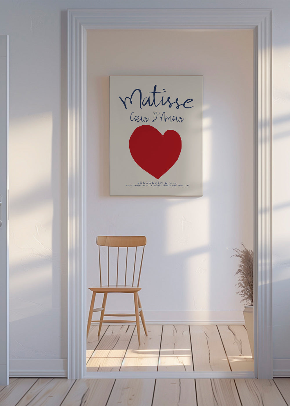 Vintage plakat Matisse rødt hjerte
