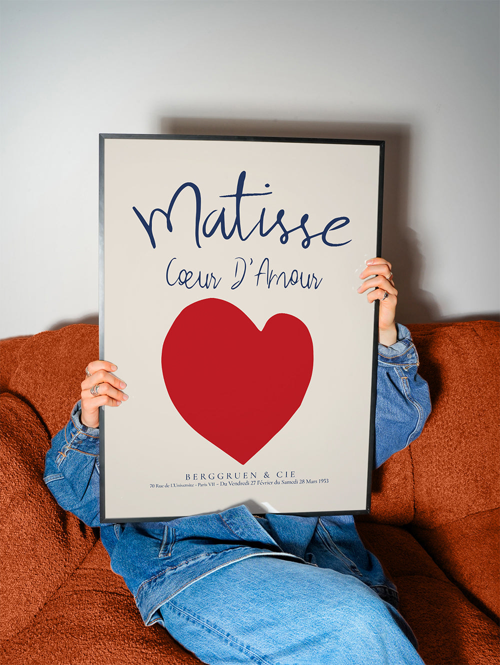 Vintage plakat Matisse rødt hjerte