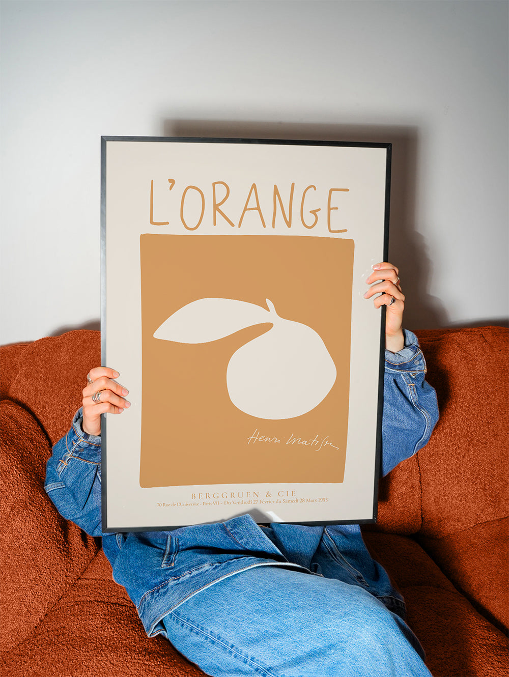 Køkkenkunst: orange minimalistisk plakat