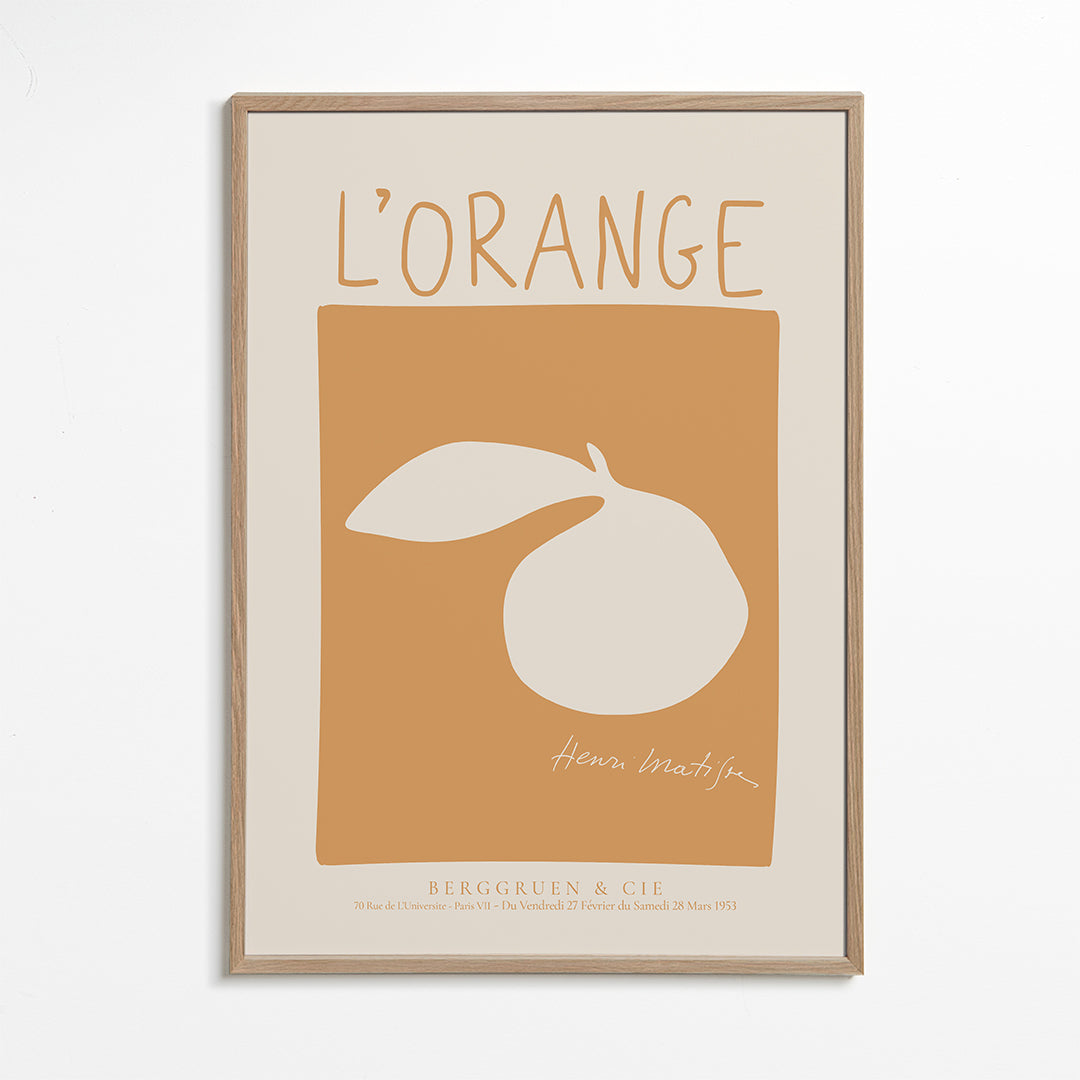 Køkkenkunst: orange minimalistisk plakat