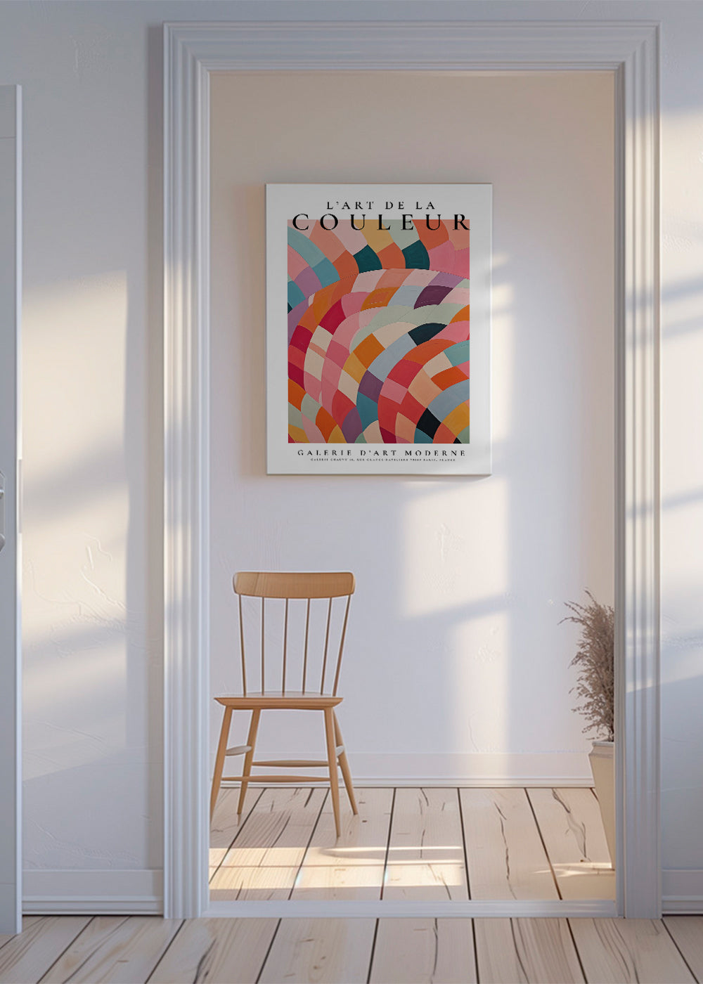 Abstrakt billede med farverige buer
