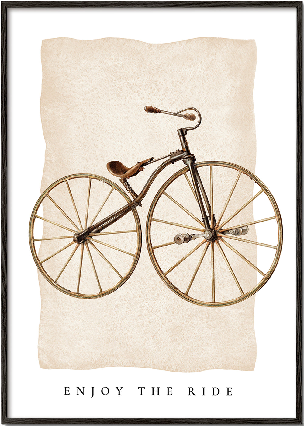 Vintage plakat med gammel cykel