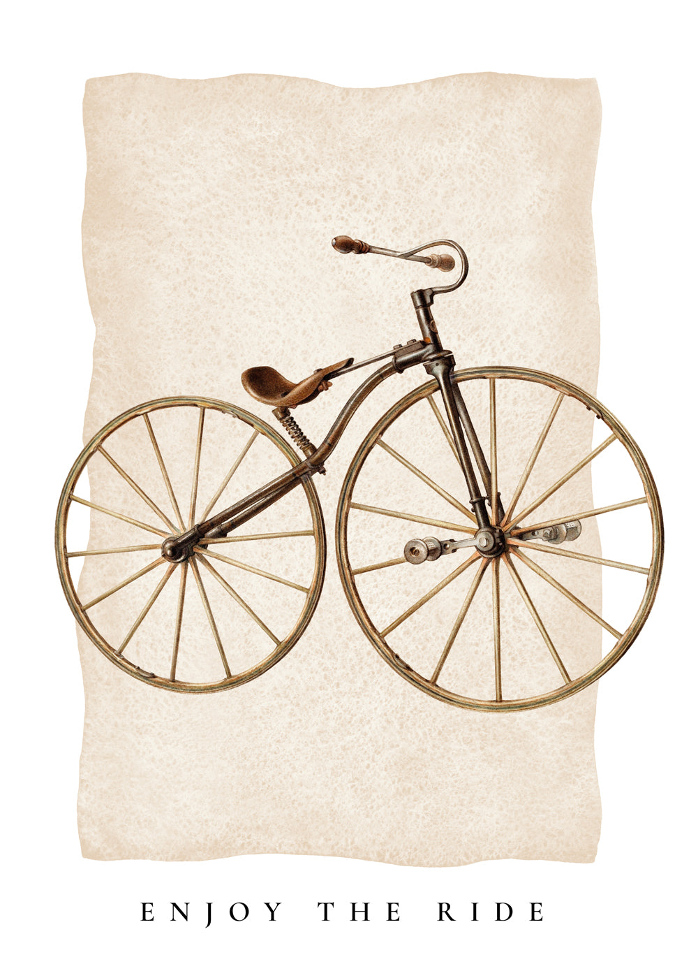 Vintage plakat med gammel cykel