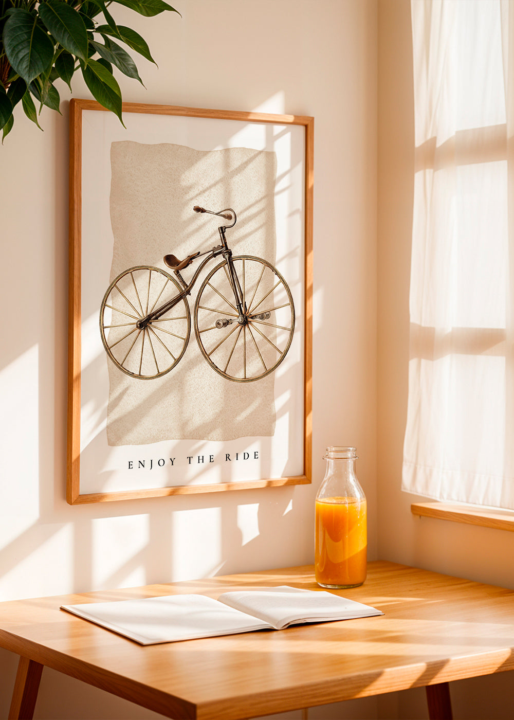 Vintage plakat med gammel cykel