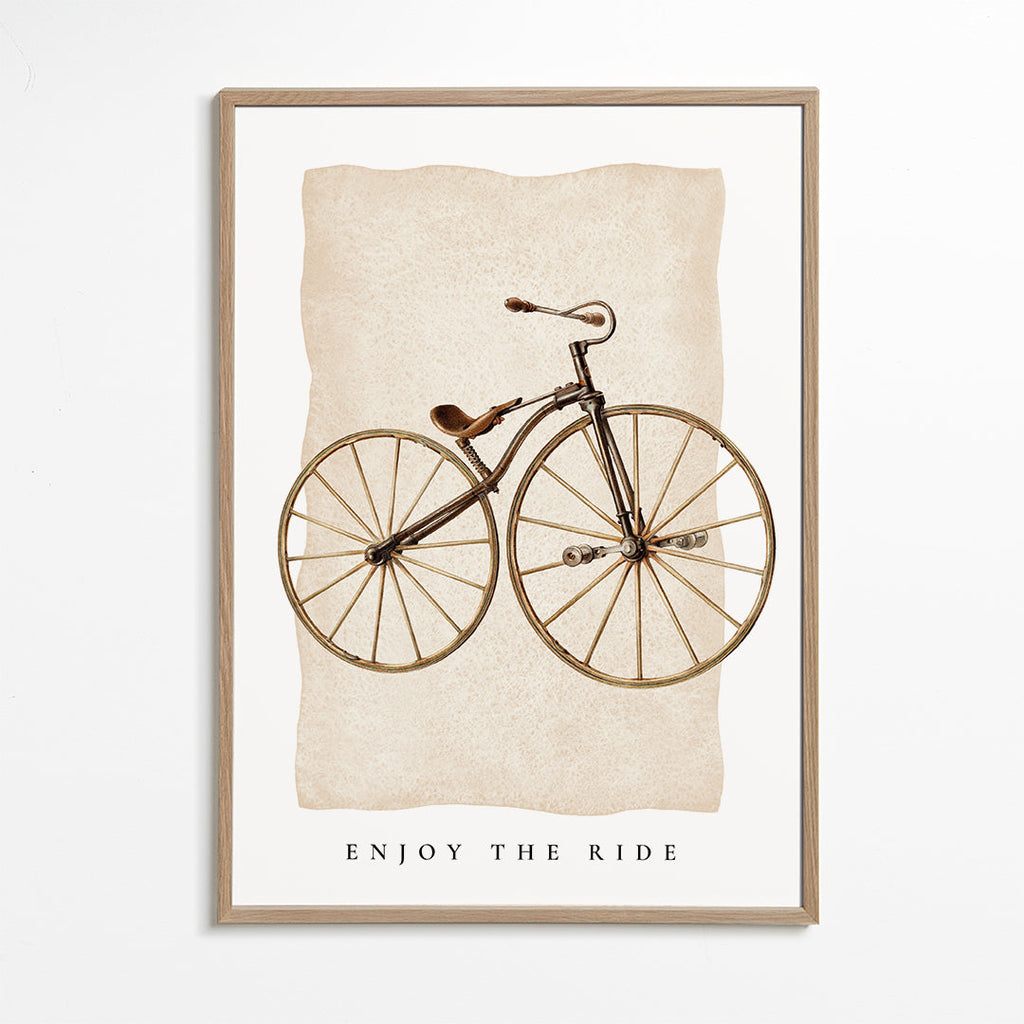 Vintage plakat med gammel cykel