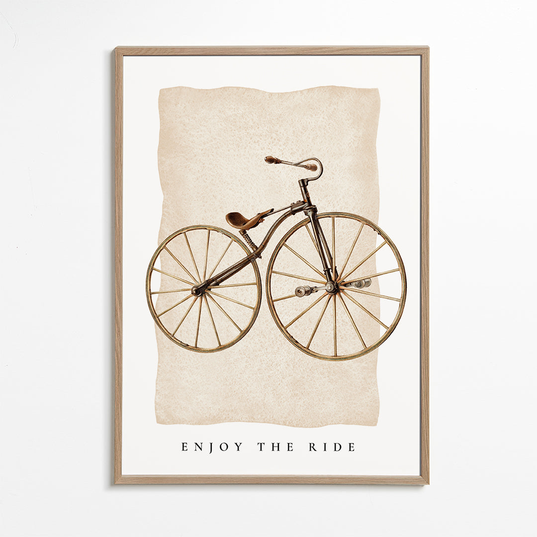 Vintage plakat med gammel cykel