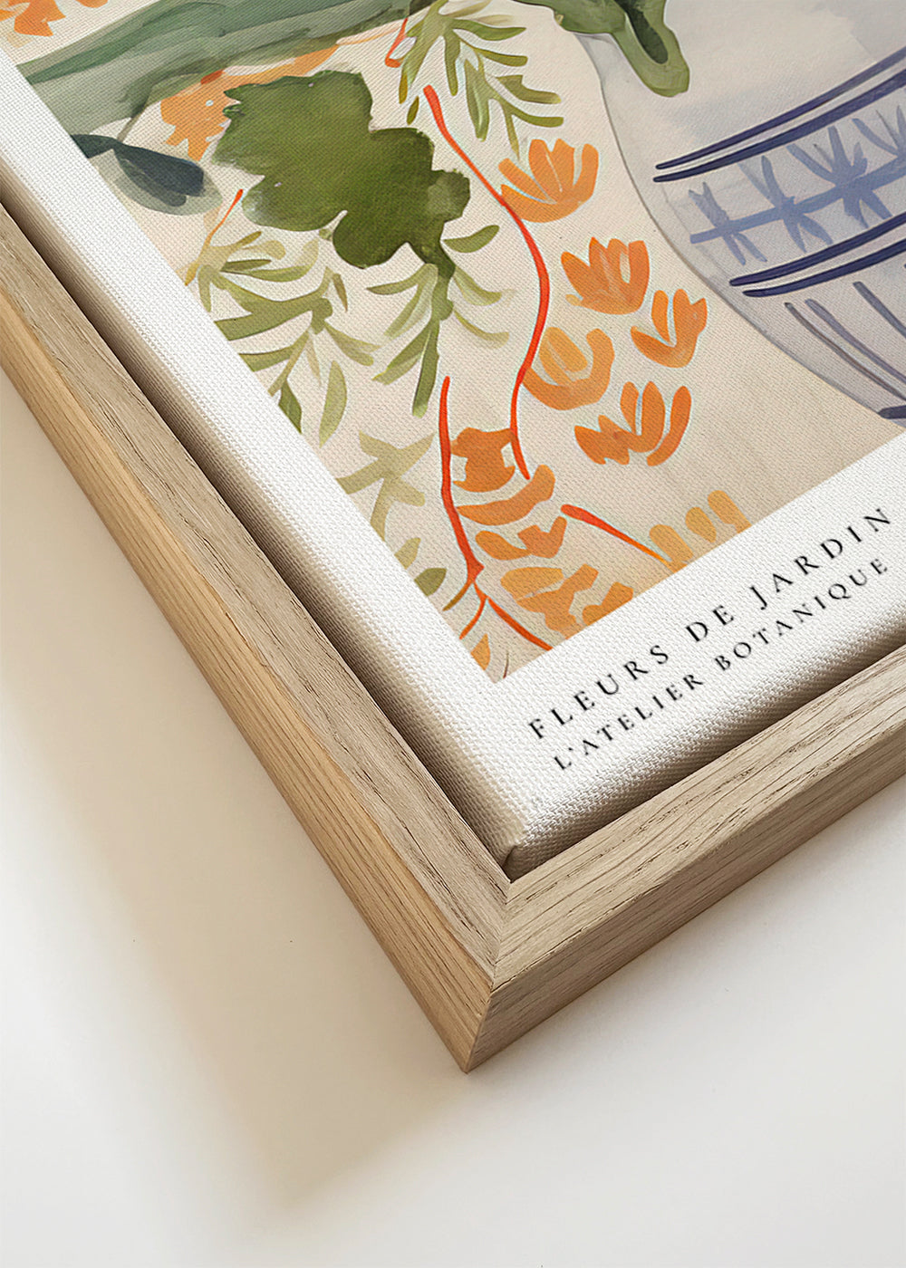 Botanisk plakat: akvarel-buket i vase