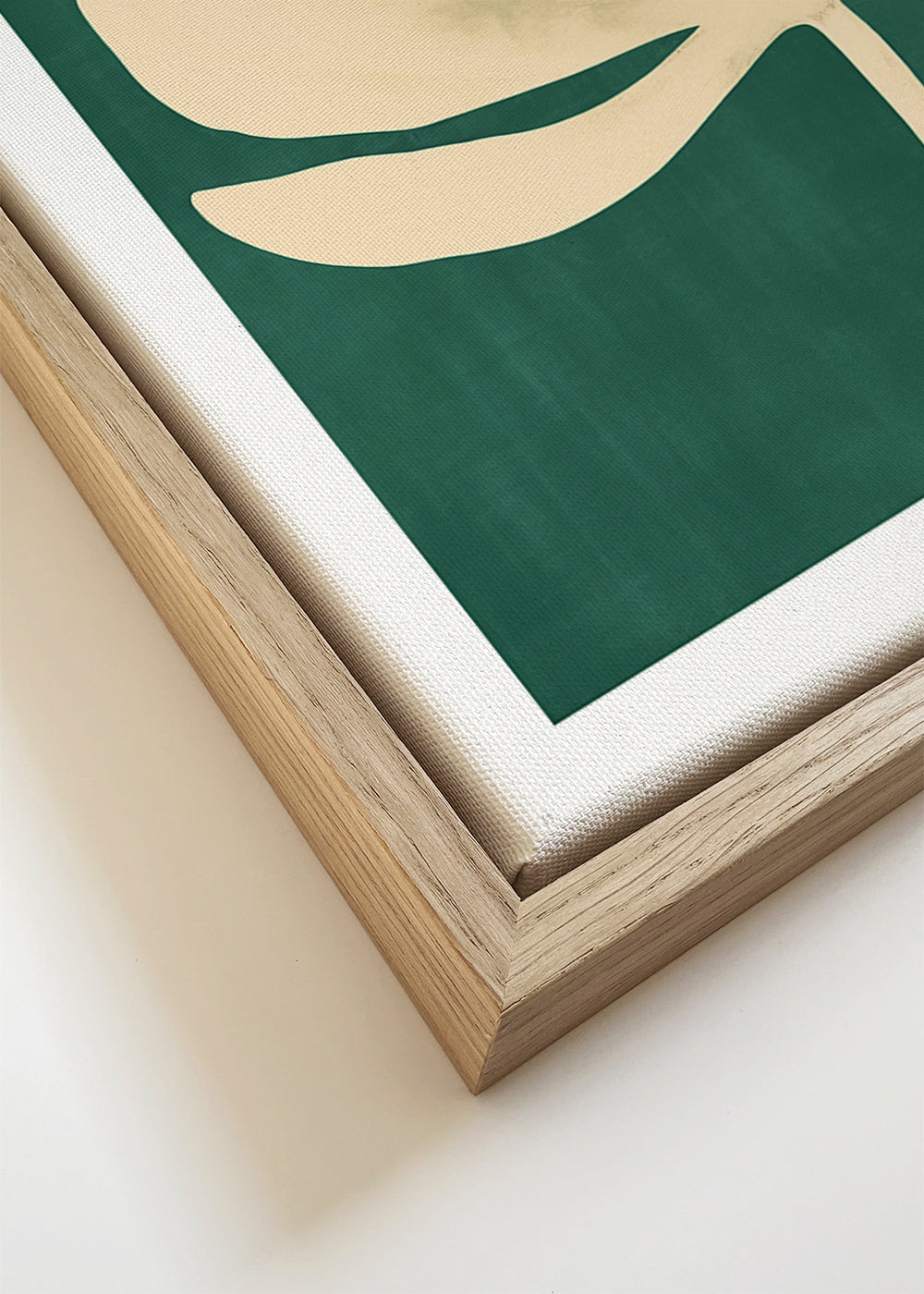 Botanisk plakat med marguerit i creme-silhuet