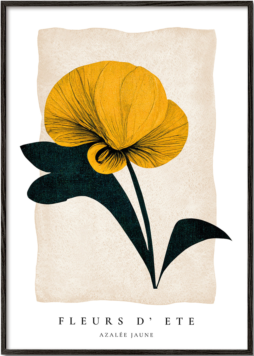 Botanisk plakat gul azalea