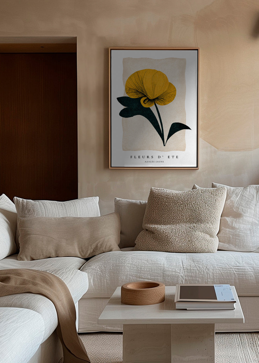 Botanisk plakat gul azalea