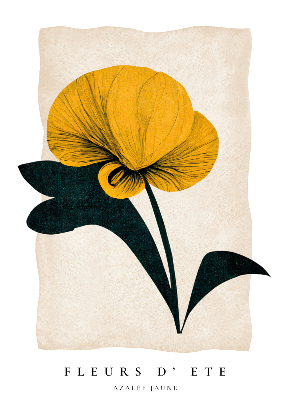 Botanisk plakat gul azalea