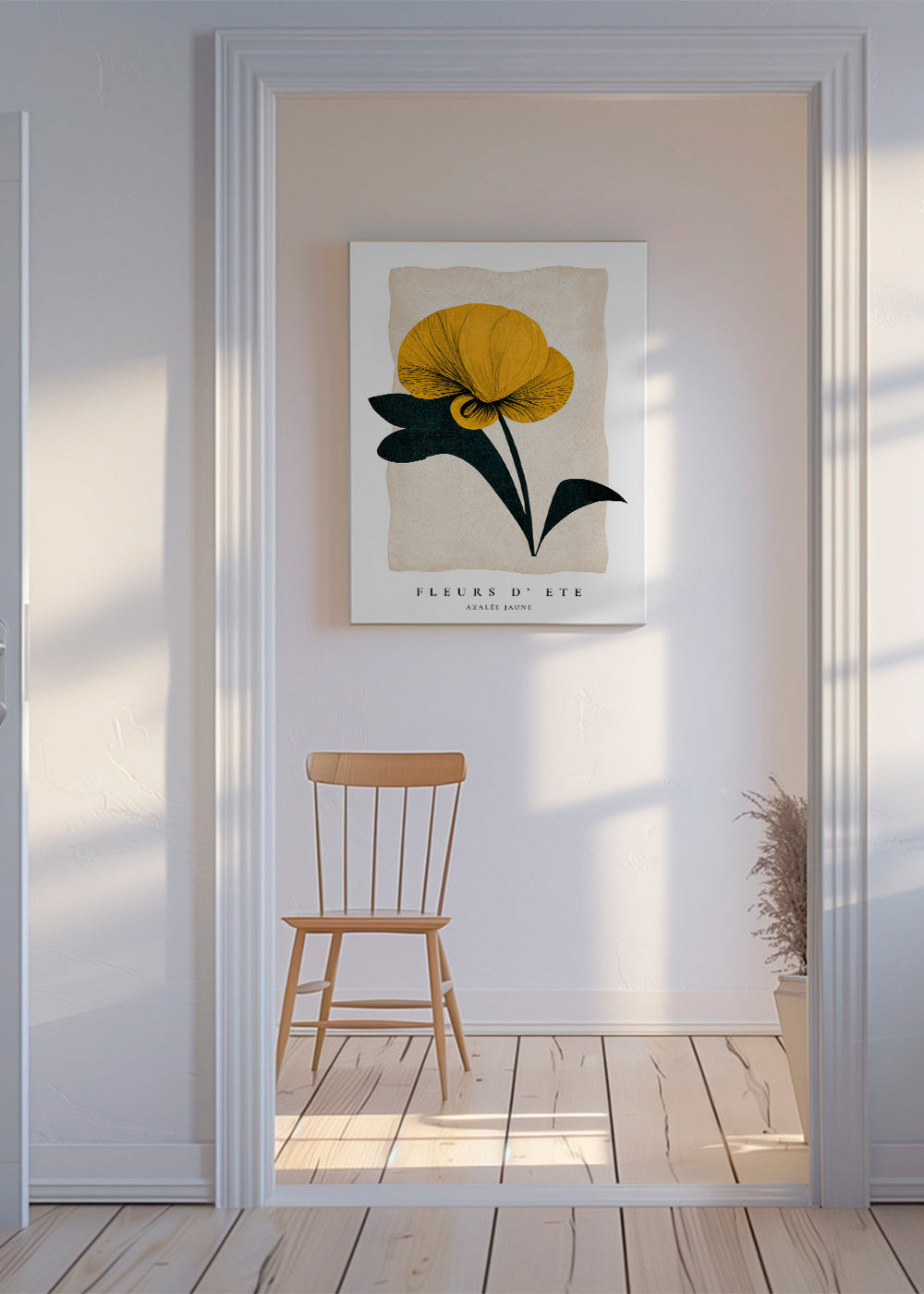 Botanisk plakat gul azalea