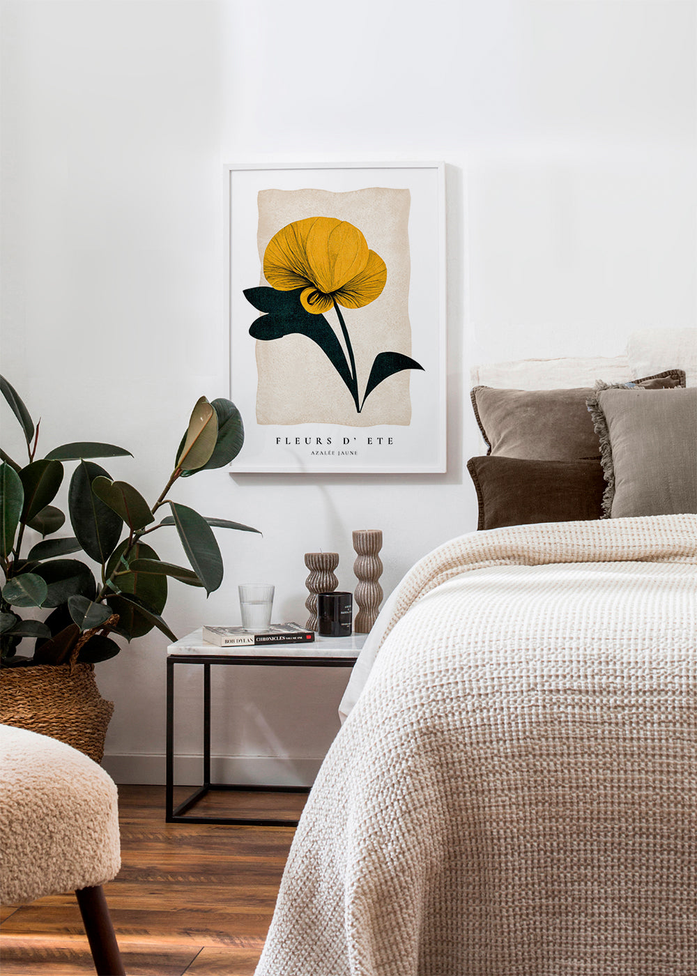Botanisk plakat gul azalea