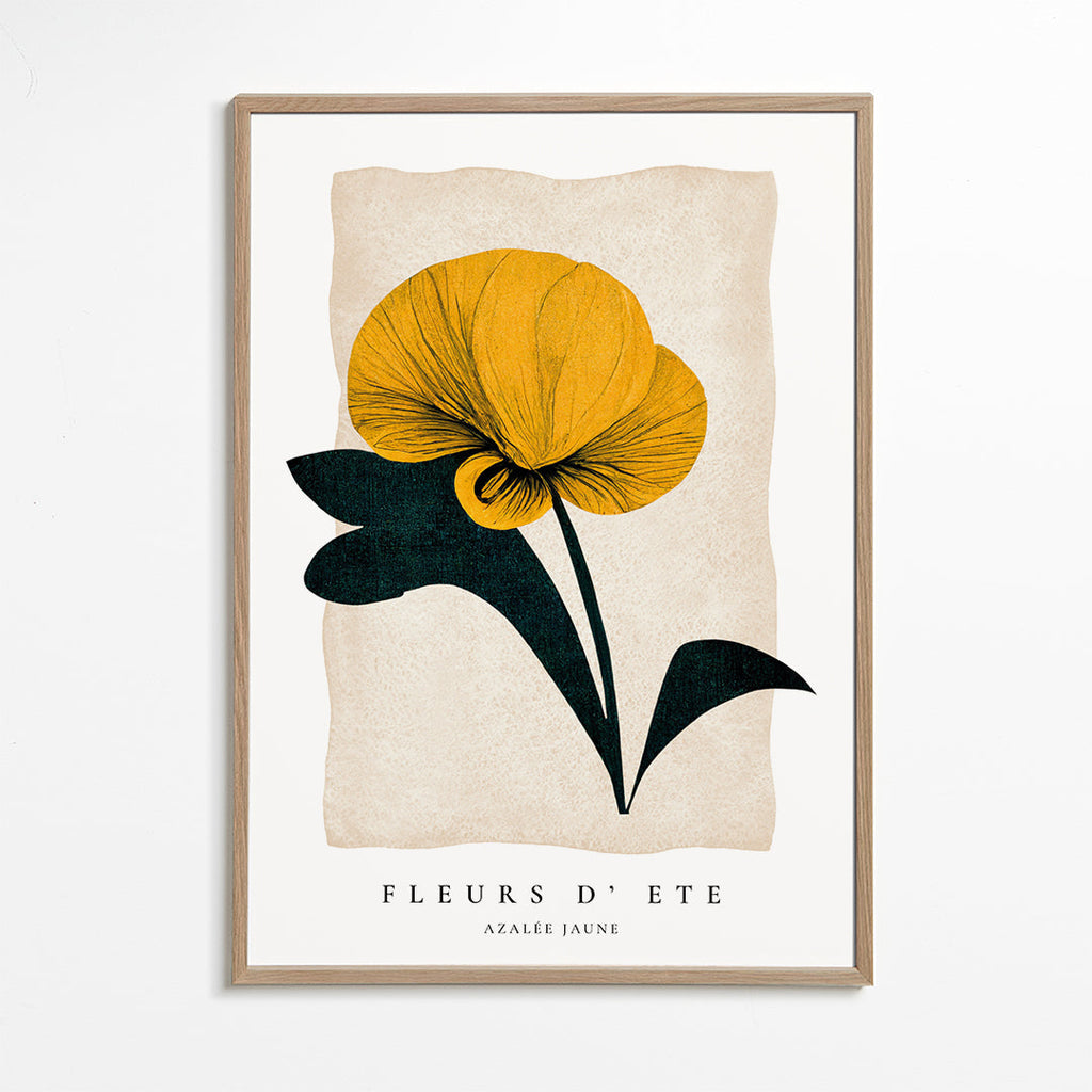 Botanisk plakat gul azalea