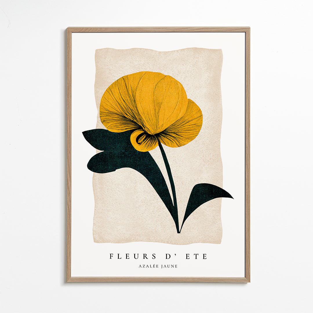 Botanisk plakat gul azalea