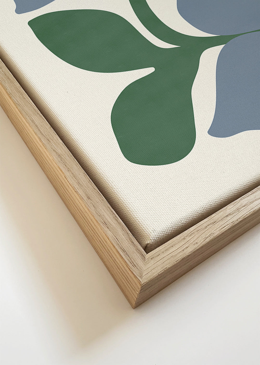 Botanisk plakat blå blomster minimal