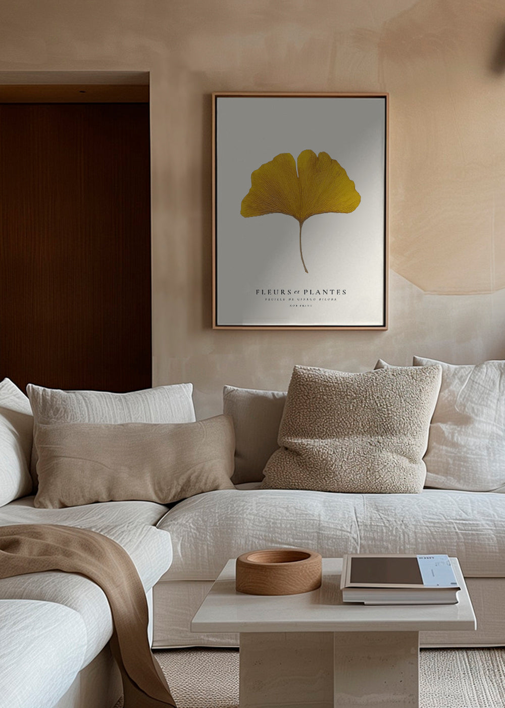 Botanisk plakat | Gul ginkgo-blad