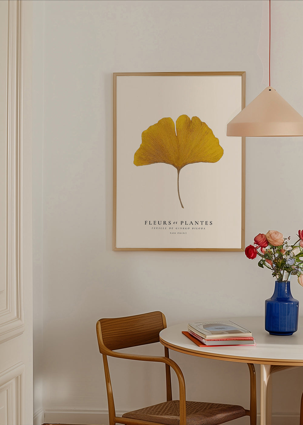 Botanisk plakat | Gul ginkgo-blad
