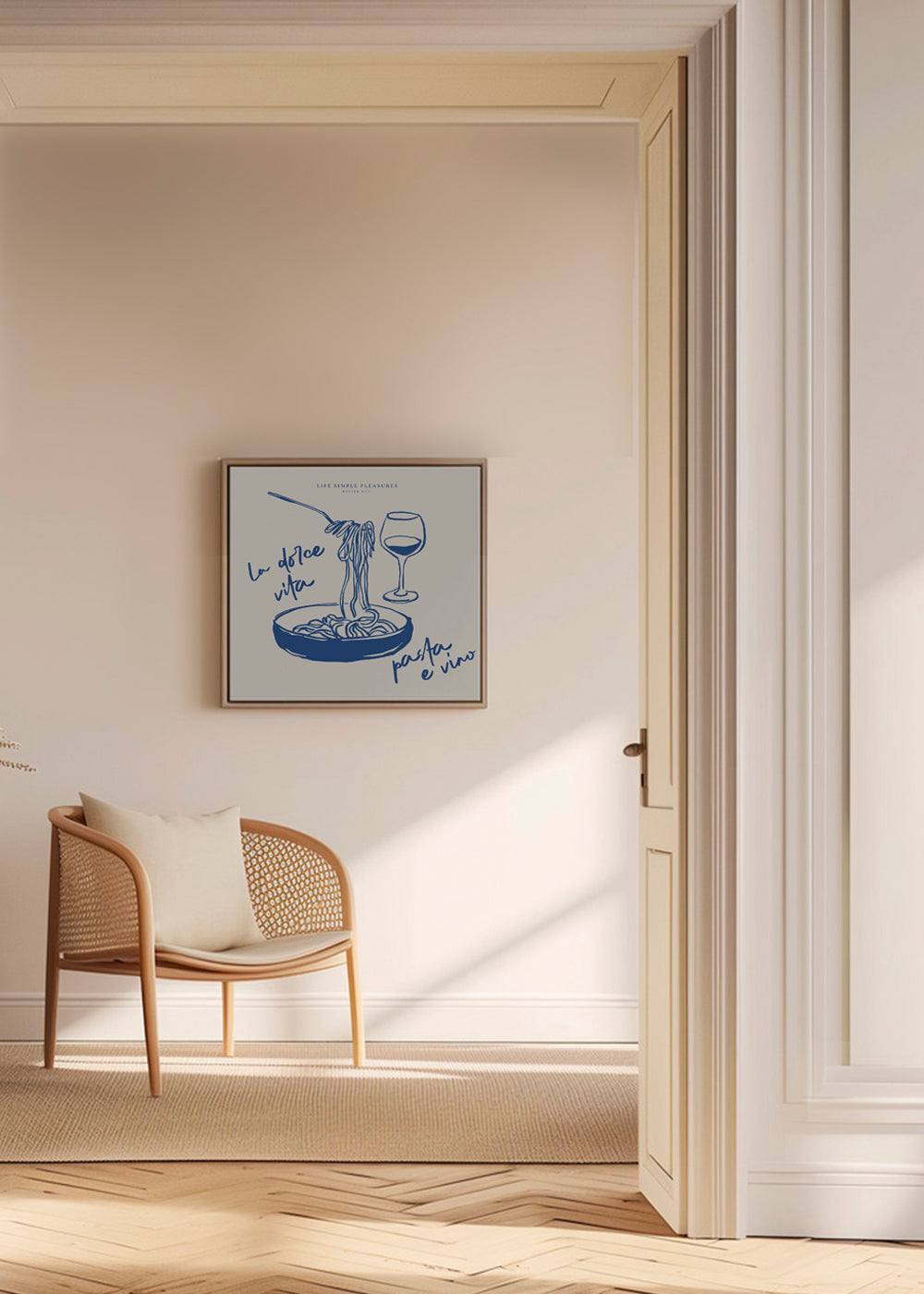 Køkkenkunst La Dolce Vita blå streg