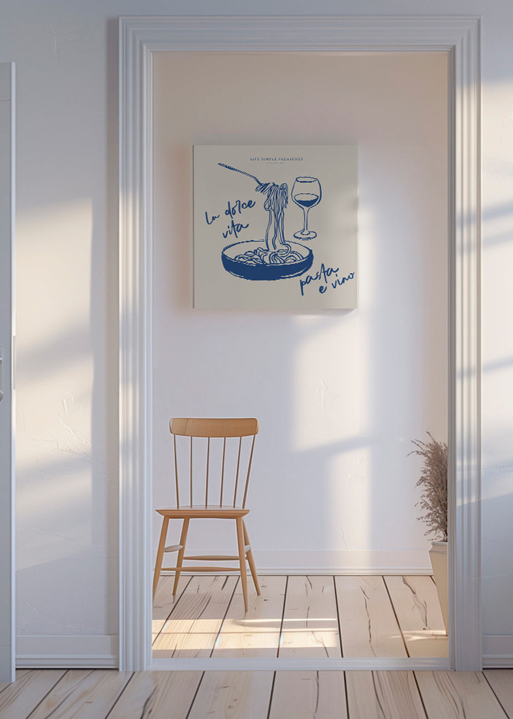 Køkkenkunst La Dolce Vita blå streg