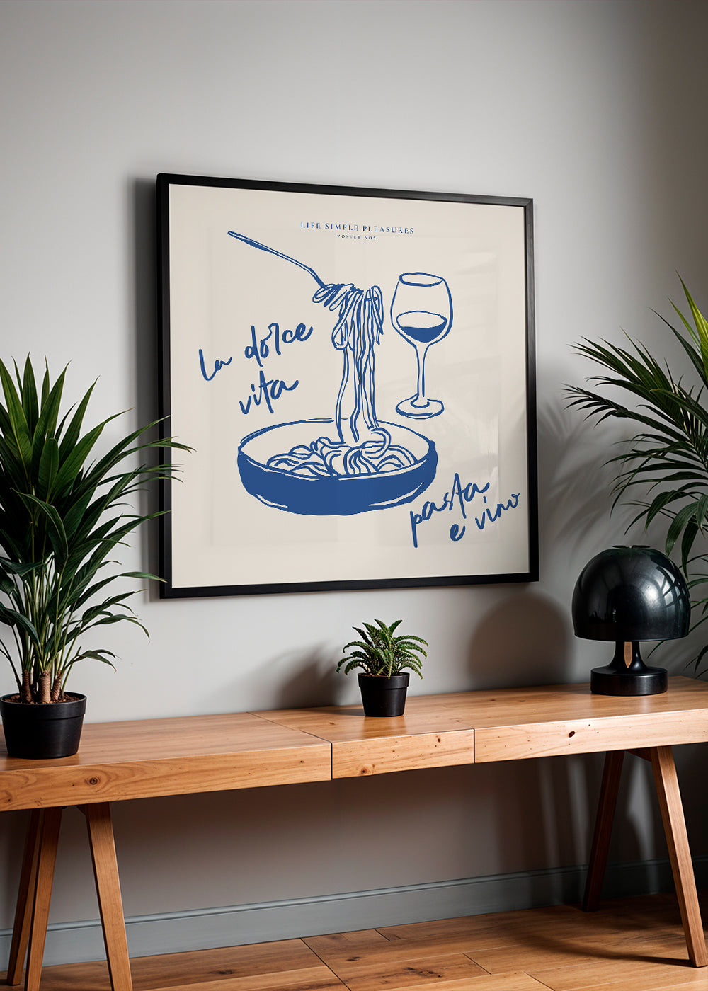 Køkkenkunst La Dolce Vita blå streg