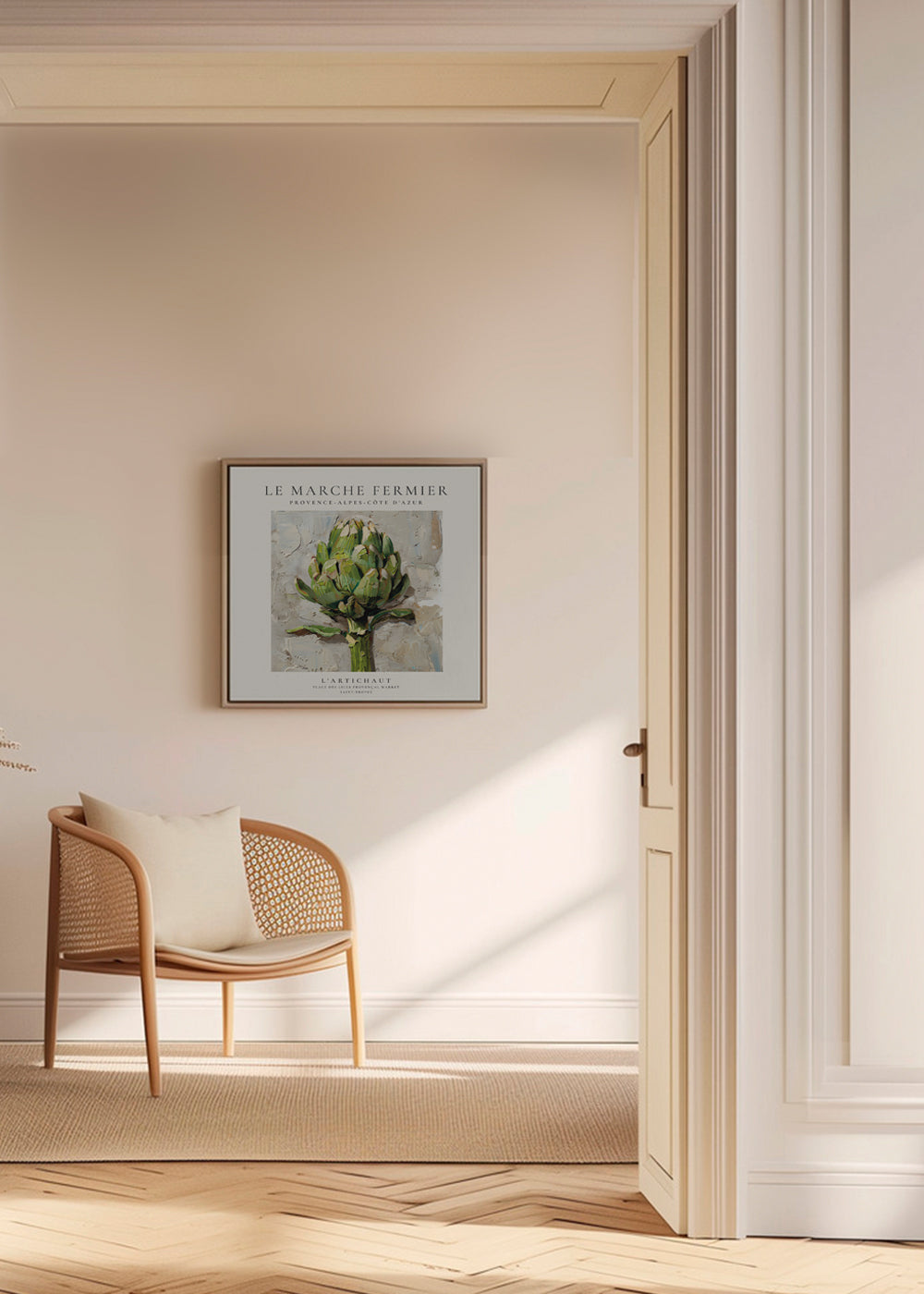 Køkkenkunst med malet artiskok