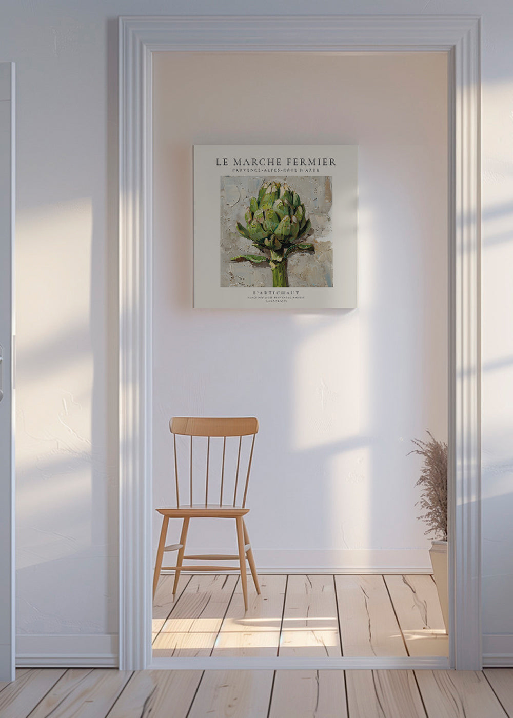 Køkkenkunst med malet artiskok