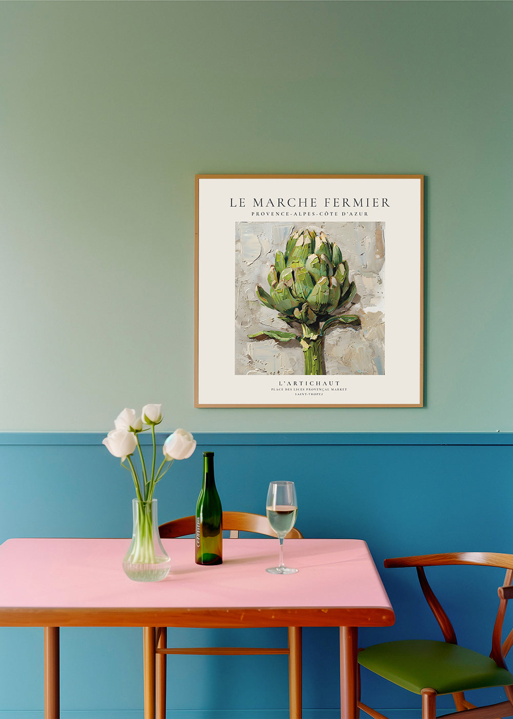 Køkkenkunst med malet artiskok