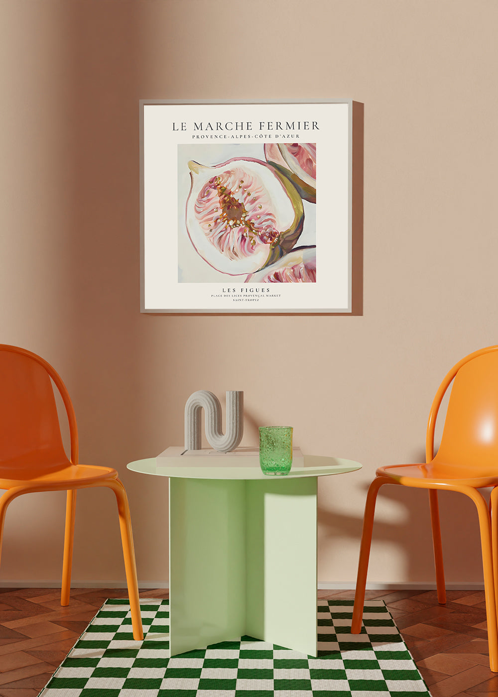 Køkkenkunst med illustrerede figner
