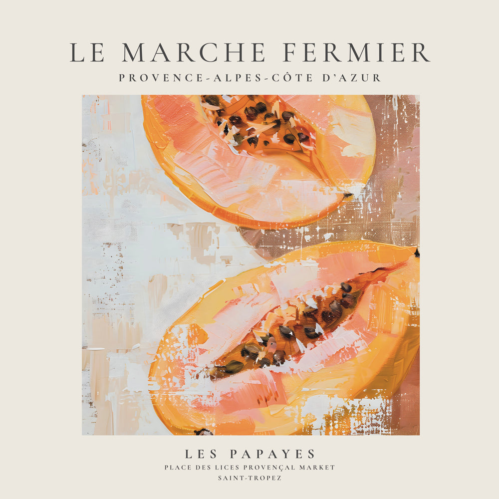 Køkkenkunst Papaya fransk plakat