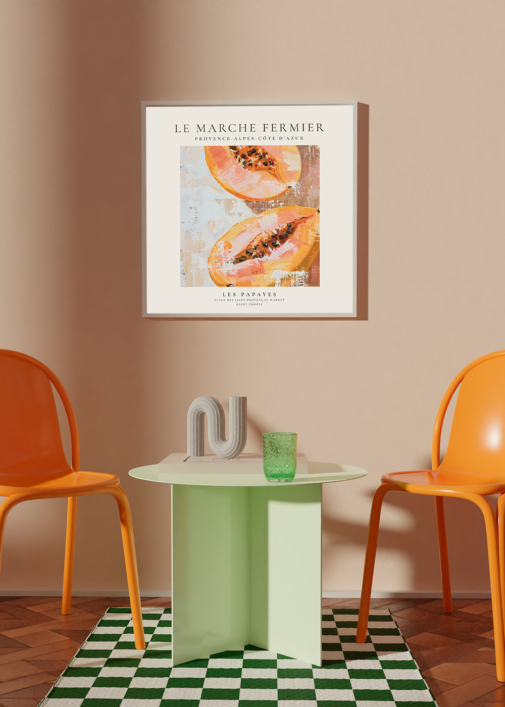 Køkkenkunst Papaya fransk plakat