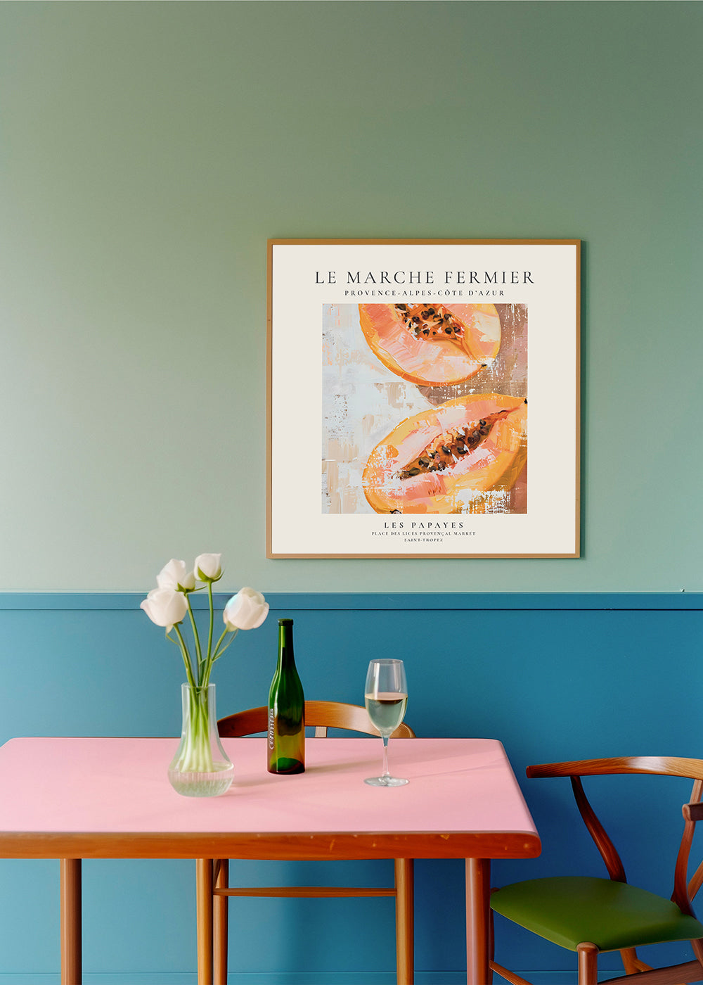 Køkkenkunst Papaya fransk plakat