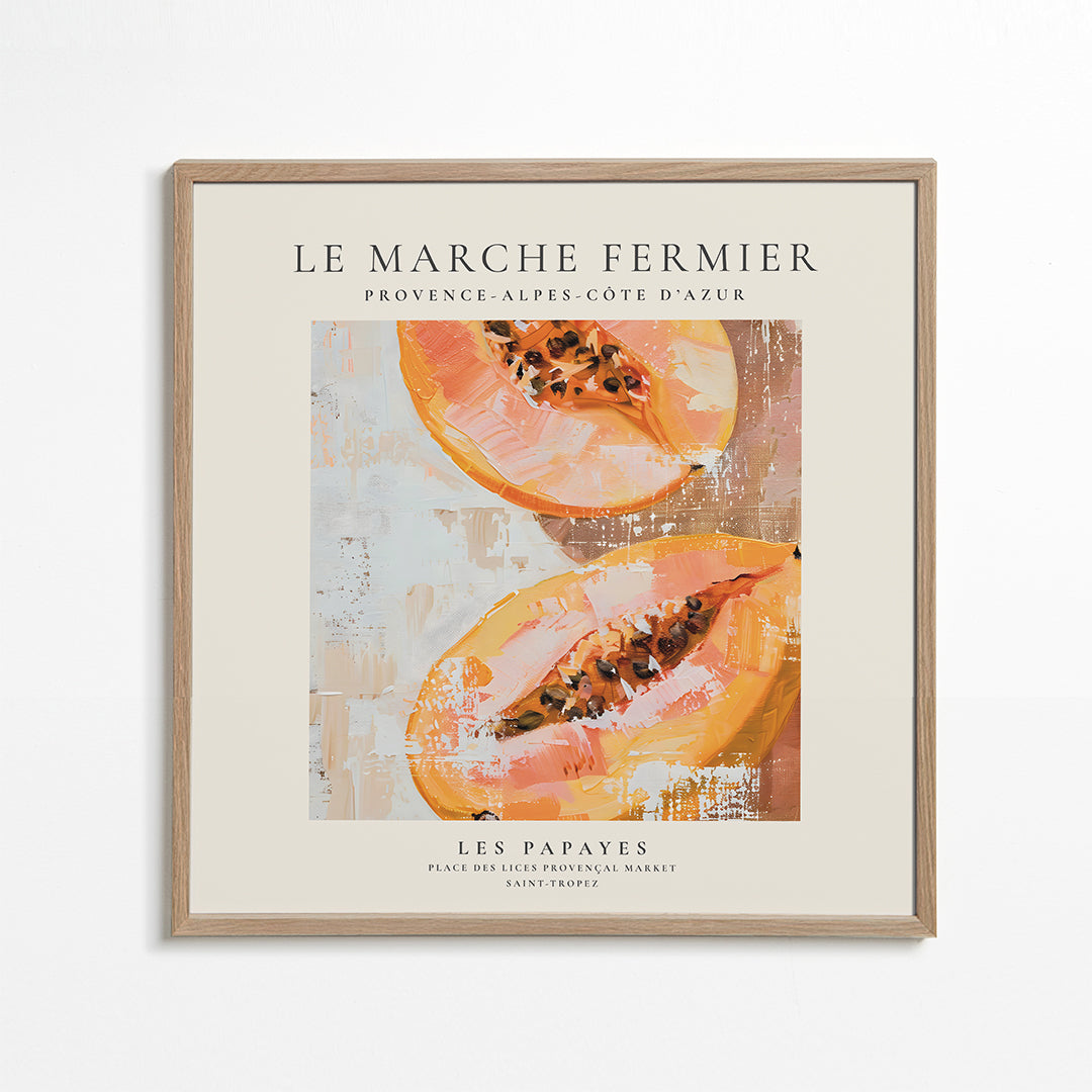 Køkkenkunst Papaya fransk plakat