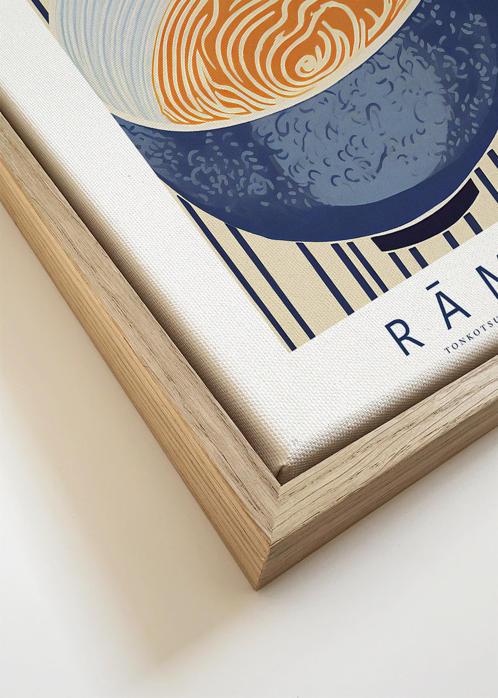 Køkkenkunst Ramen-illustration i blå og orange