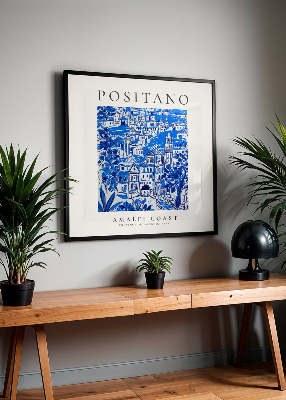 Rejseplakat Positano Amalfikysten