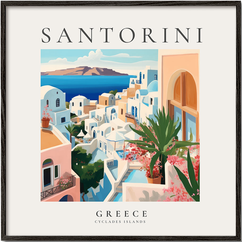 Køkkenkunst Santorini illustration