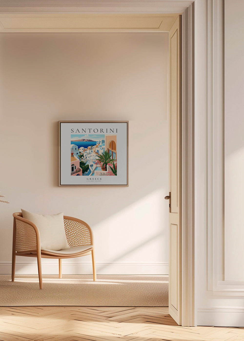 Køkkenkunst Santorini illustration